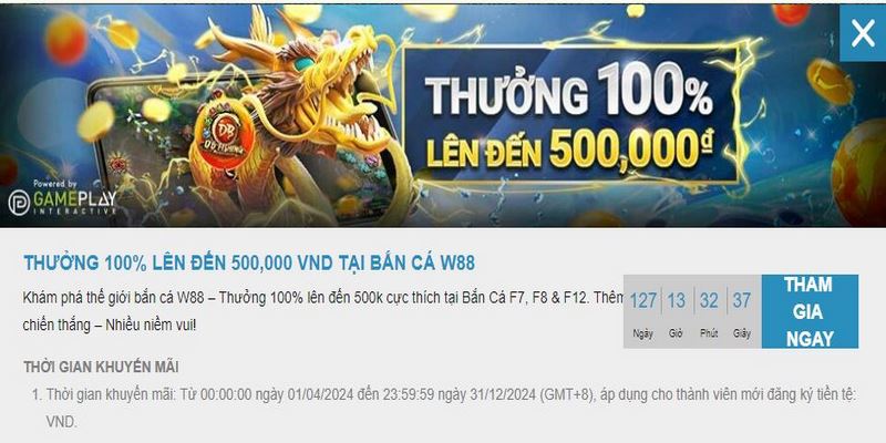 Nạp tiền cá cược bắn cá nhận thưởng lên tới 500.000 đồng